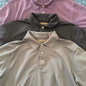 Cubavera Men's Polo Trio - Lavender, Charcoal, and Light Gray